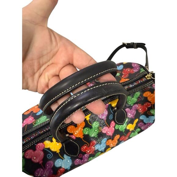 Disney Dooney & Bourke Mickey Balloons Barrel Bag Purse Handbag Leather - Picture 5 of 12